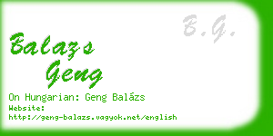 balazs geng business card